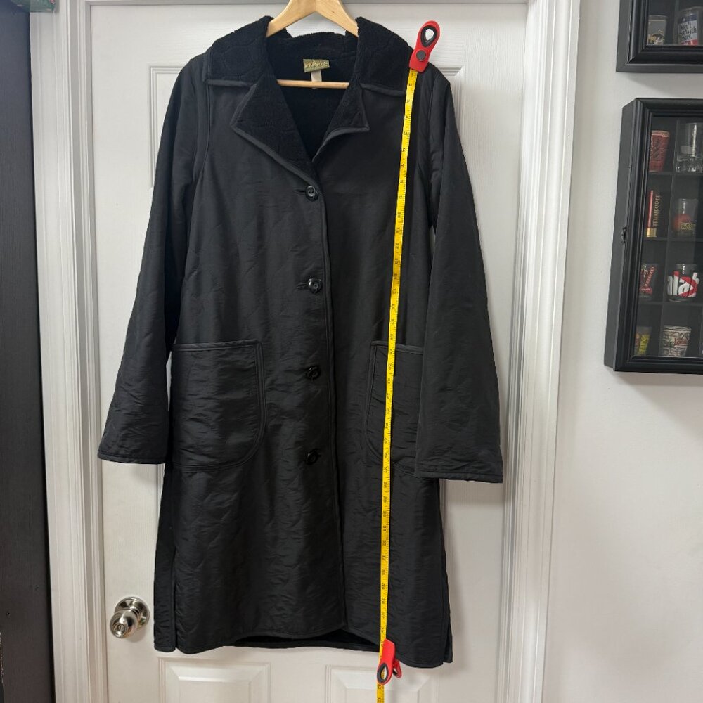 Maralyce Ferree Scarborough, Maine black button-down textured coat size small - Picture 3 of 10